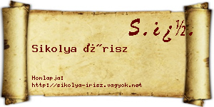 Sikolya Írisz névjegykártya